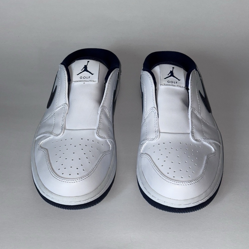 Nike Air Jordan Mule Golf Shoes FJ1214 White Navy Blue Men's 6 Women's 7.5